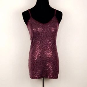 Purple Shiny Tank Top